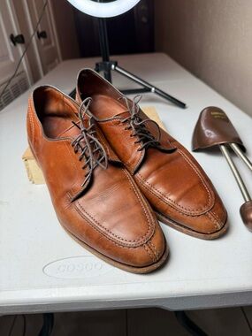 Allen Edmonds Delray Brown Men’s US 9.5USA Leather Split Toe Shoes